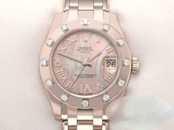  Rolex Lady-Datejust Pearlmaster 34 81315 2016 Lc100 Roségold 750 Perlmutt Diamanten Automatik 