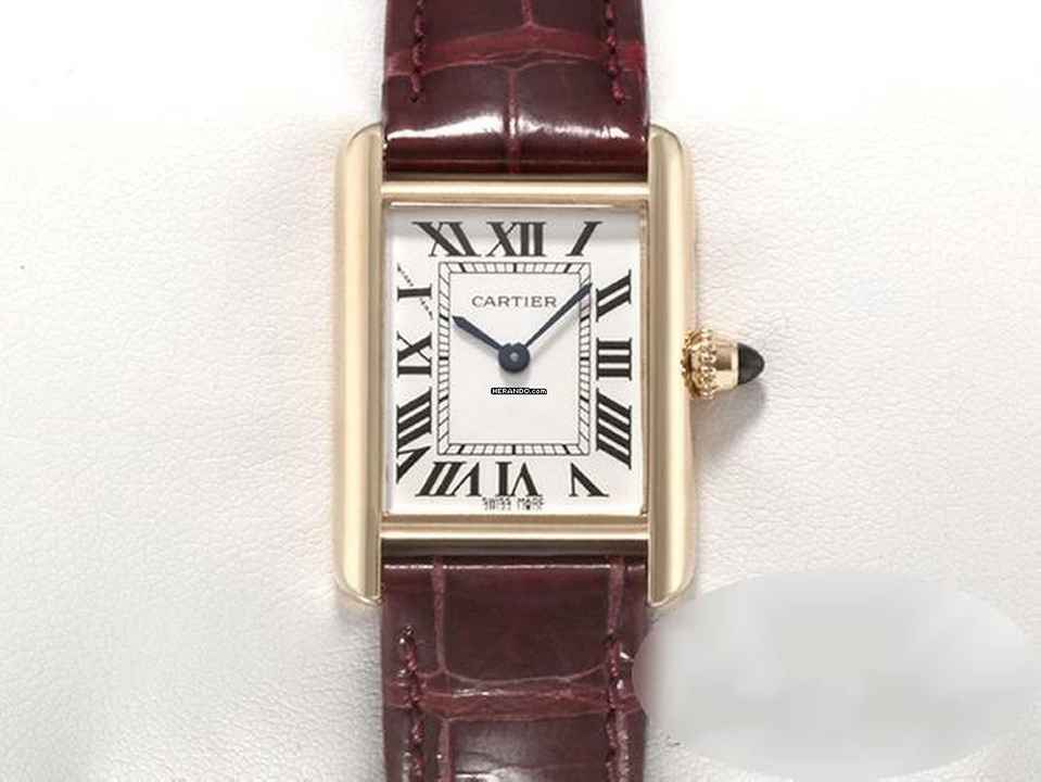  Cartier Tank Louis Cartier Kleines Modell Gelbgold 750 2018 W1529856 18kt Yellow Gold Damen 