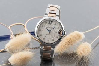 Thumbnail von Cartier Ballon Bleu 33mm Diamant Zifferblatt Stahl Gold Automatik Ref. WE902044