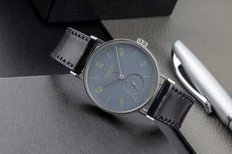 Thumbnail von NOMOS Tangente Super 30 Hausmausgrau Stahl Handaufzug Limited B&P 2005