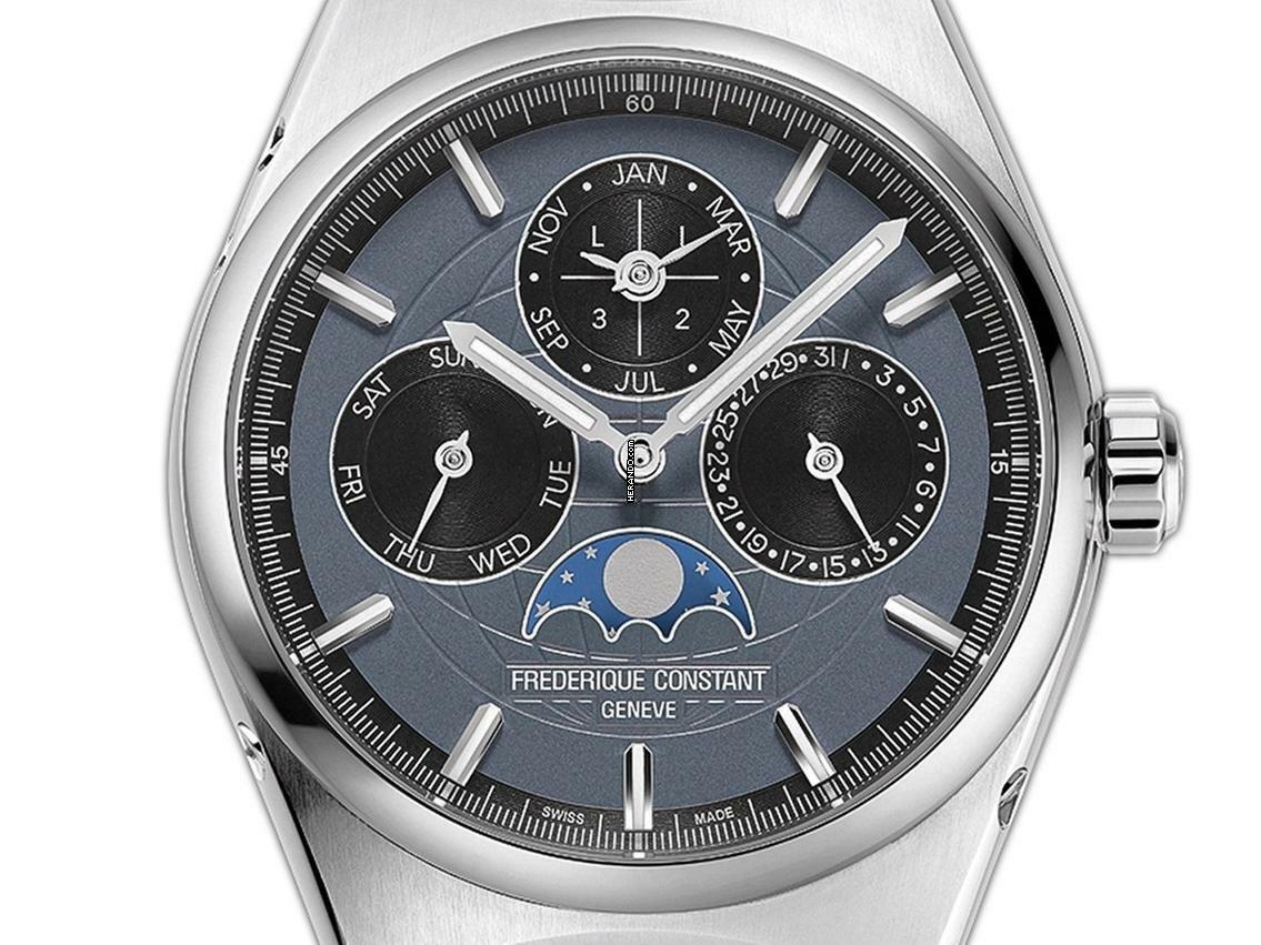 Frederique Constant Manufacture Slimline Perpetual Calendar Highlife Perpetual Calendar Stahl Automatik Armband Stahl Limitiert 41mm Ref.FC-775G4NH6B Box&Pap. Full Set Neu 