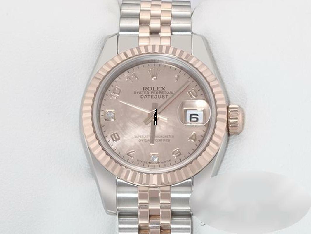  Rolex Lady-Datejust 26mm 179171 Stahl Roségold 750 Goldust Diamanten Automatik Stainless Steel 18kt Rose Gold Jubilé-band Chronometer Oyster 
