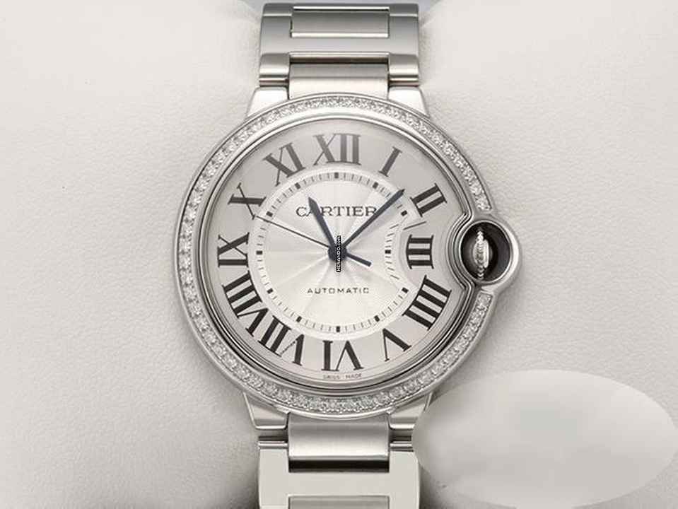  Cartier Ballon Bleu 36mm W4bb0017 2021 Edelstahl Diamanten Automatik Stahl Steel 