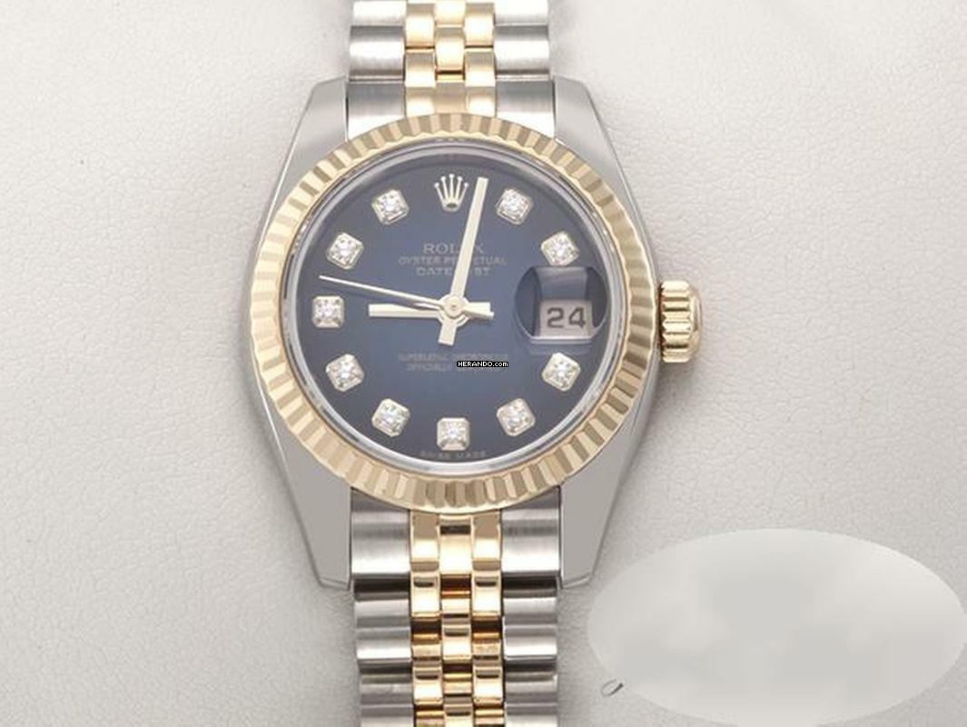 Rolex Lady-Datejust 179173 Stahl Gelbgold 750 Diamanten Automatik Gold Damen Stainless Steel 18kt Yellow Gold Jubilé-band Chronometer Oyster