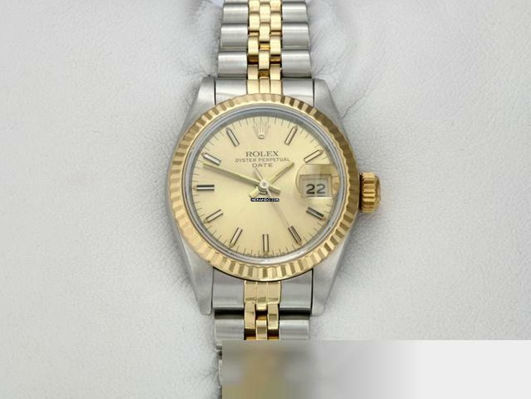  Rolex Lady-Datejust Date Edelstahl Gelbgold 750 Automatik Damenuhr Gold Stahl Stainless Steel 18kt Yellow Gold Jubilé-band Chronometer Oyster 