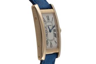 Thumbnail von Cartier Tank Américaine SM 18k (0,750) Gold Quarz Damenuhr Ref. W2601556