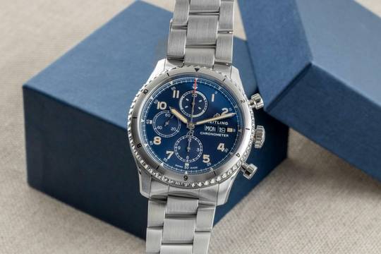  Breitling Aviator 8 Chronograph Stahl Automatik Herren Ref. A13316 Box & Papiere 