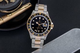 Thumbnail von Rolex GMT-Master II Stahl / Gold Herrenuhr Oyster Perpetual Ref. 16713 B&P 1997