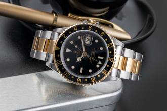 Thumbnail von Rolex GMT-Master II Stahl / Gold Herrenuhr Oyster Perpetual Ref. 16713 B&P 1997