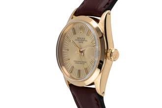 Thumbnail von Rolex Oyster Perpetual Date 18k Gold Damenuhr Ref.6624 vintage Klassiker