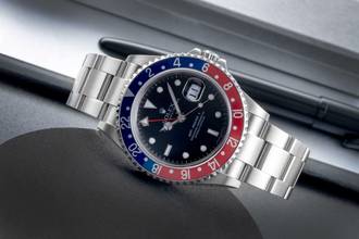 Thumbnail von Rolex GMT-Master II Pepsi Stahl Automatik Herrenuhr 16710 T B&P 2007 LC 100
