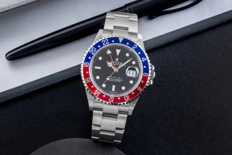 Thumbnail von Rolex GMT-Master II Pepsi Stahl Automatik Herrenuhr 16710 T B&P 2007 LC 100