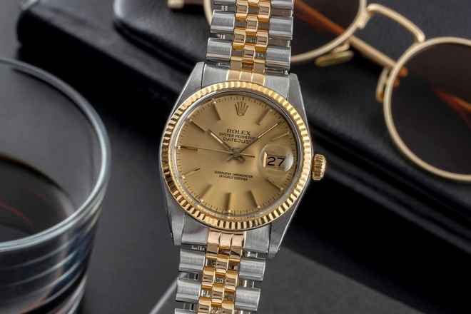  Rolex Datejust 36 Oyster Perpetual Stahl / Gold Automatik Ref. 16013 Klassiker 