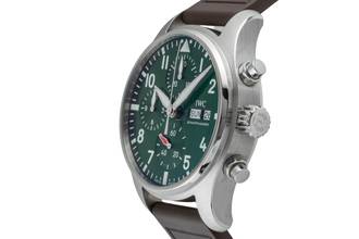 Thumbnail von IWC Fliegeruhr Chronograph Pilot Chronograph Green Stahl Automatik Ref. IW388103 B&P 2021