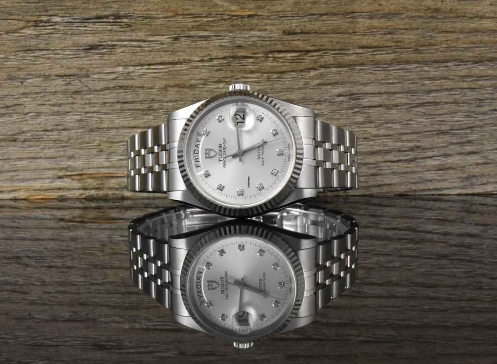  Tudor Prince Date 76214 Stahl / Weißgold top Bezel - Full Set 