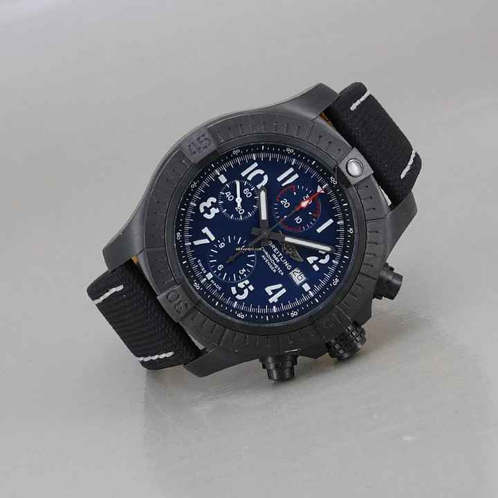  Breitling Super Avenger Chronograph 48 Night Mission Titan/DLC Automatik Chronometer Full Set 