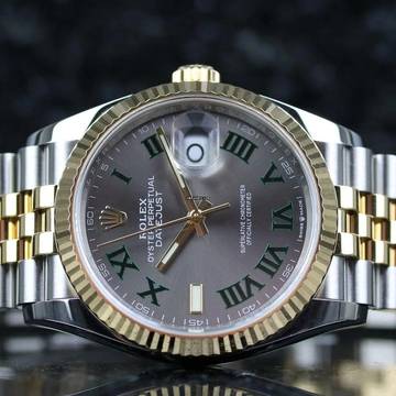  Rolex Datejust 36 Steel Gold - Wimbledon - like New - Fullset - 05/2022 