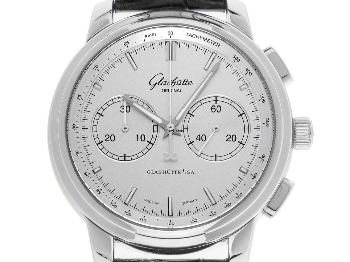 Glashütte Original Senator Chronograph XL Ref.1-39-34-21-42-04 2018 Full Set wie Neu Vintage