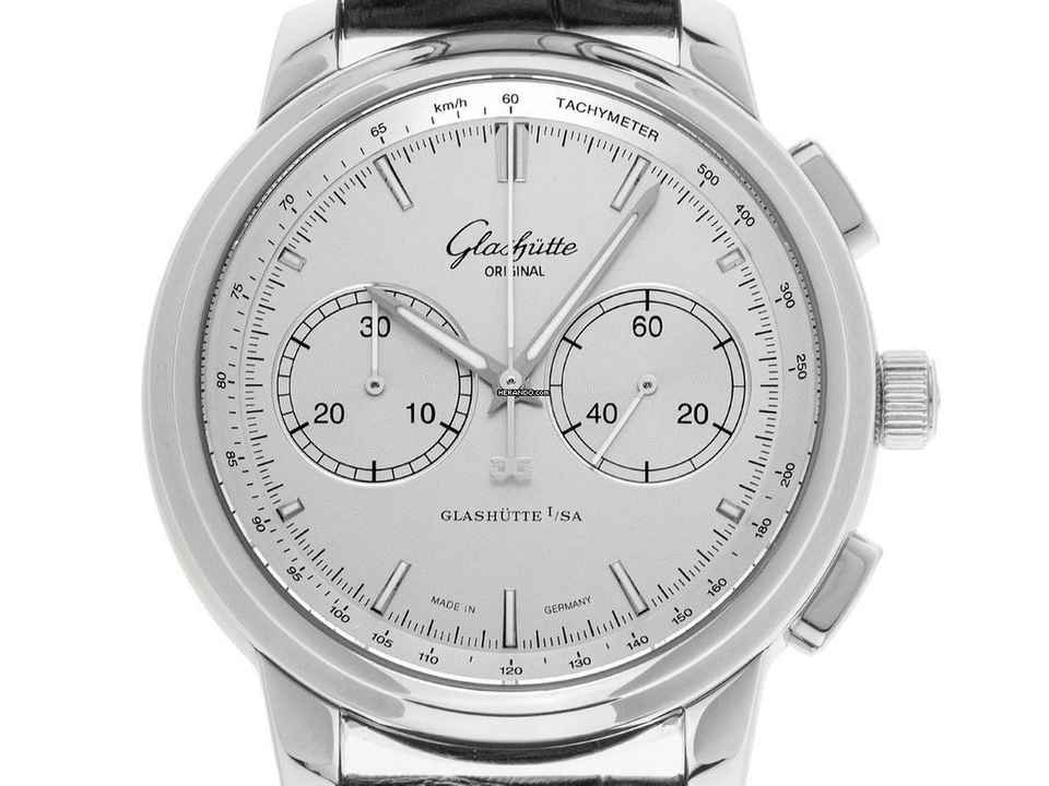  Glashütte Original Senator Chronograph XL Ref.1-39-34-21-42-04 2018 Full Set wie Neu Vintage 