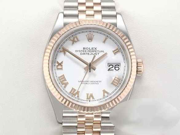  Rolex Datejust 36 36mm 126231 2020 Edelstahl Rosegold 750 Automatik Stainless Steel 18kt Rose Gold Jubilé-band Chronometer Oyster White Dial 