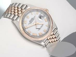 Thumbnail von Rolex Datejust 36 36mm 126231 2020 Edelstahl Rosegold 750 Automatik Stainless Steel 18kt Rose Gold Jubilé-band Chronometer Oyster White Dial