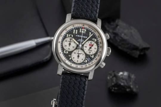  Chopard Mille Miglia Chronograph Automatik Titan Herrenuhr Ref. 16/8407 Box 