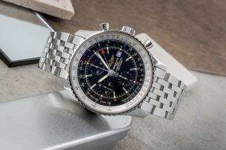 Thumbnail von Breitling Navitimer World GMT Chronograph Automatik Ref. A24322 Klassiker B&P
