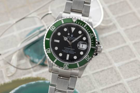  Rolex Submariner Date Kermit Automatik Herrenuhr Ref. 16610T Papiere 2009 
