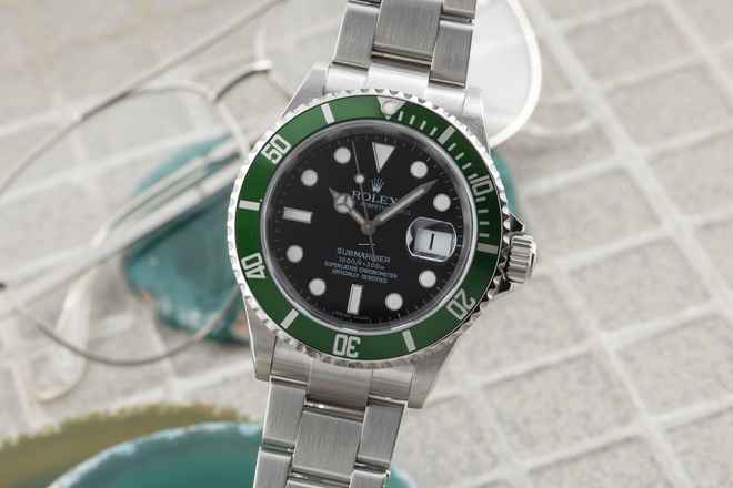  Rolex Submariner Date Kermit Automatik Herrenuhr Ref. 16610T Papiere 2009 