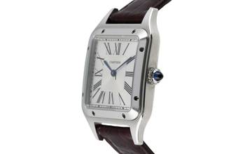 Thumbnail von Cartier Santos Dumont Edelstahl Herrenuhr Ref. WSSA0022 Box & Papiere