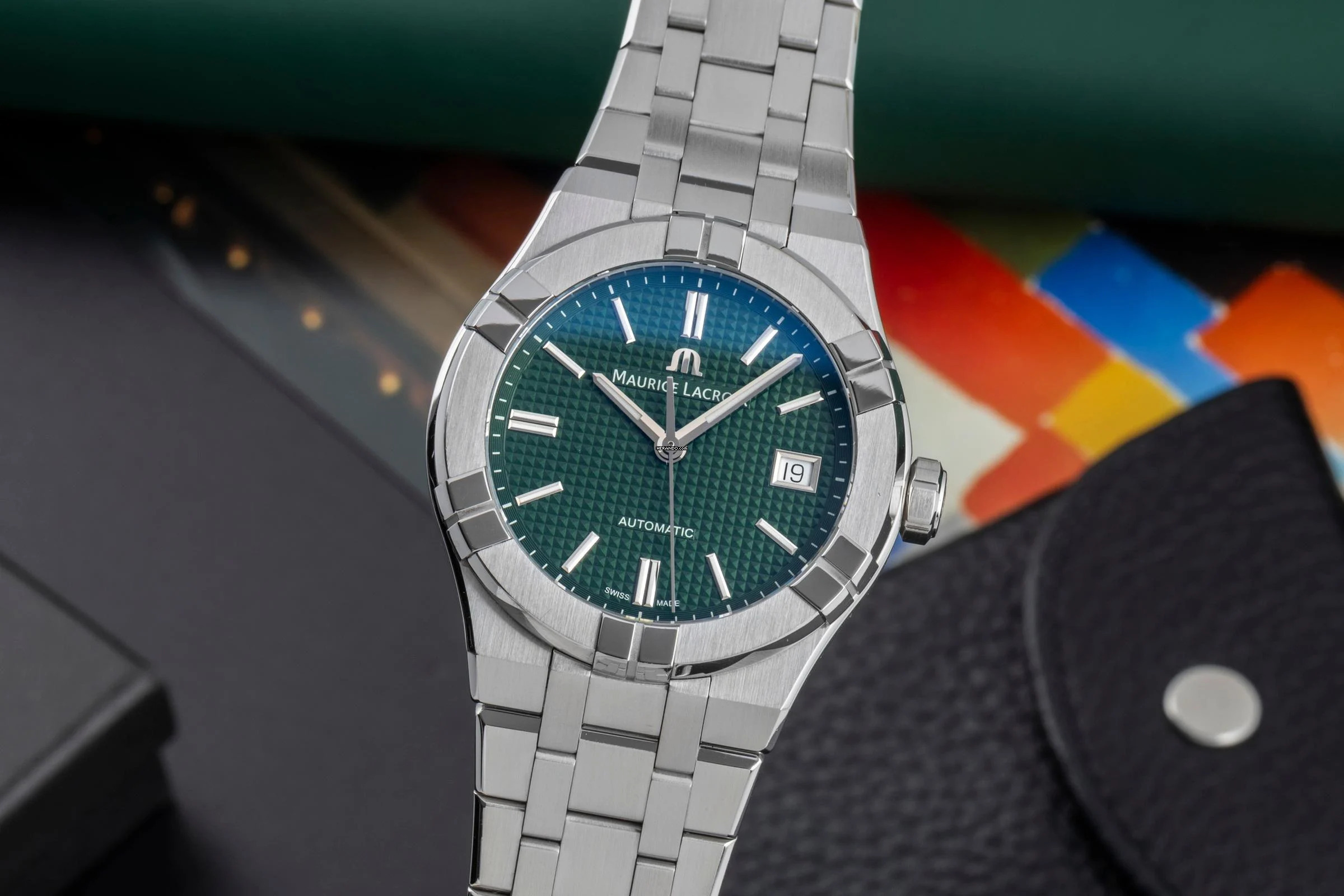  Maurice Lacroix Akon Stahl Automatik Ref. AI6007-SS002-630-1 B&P 2022 