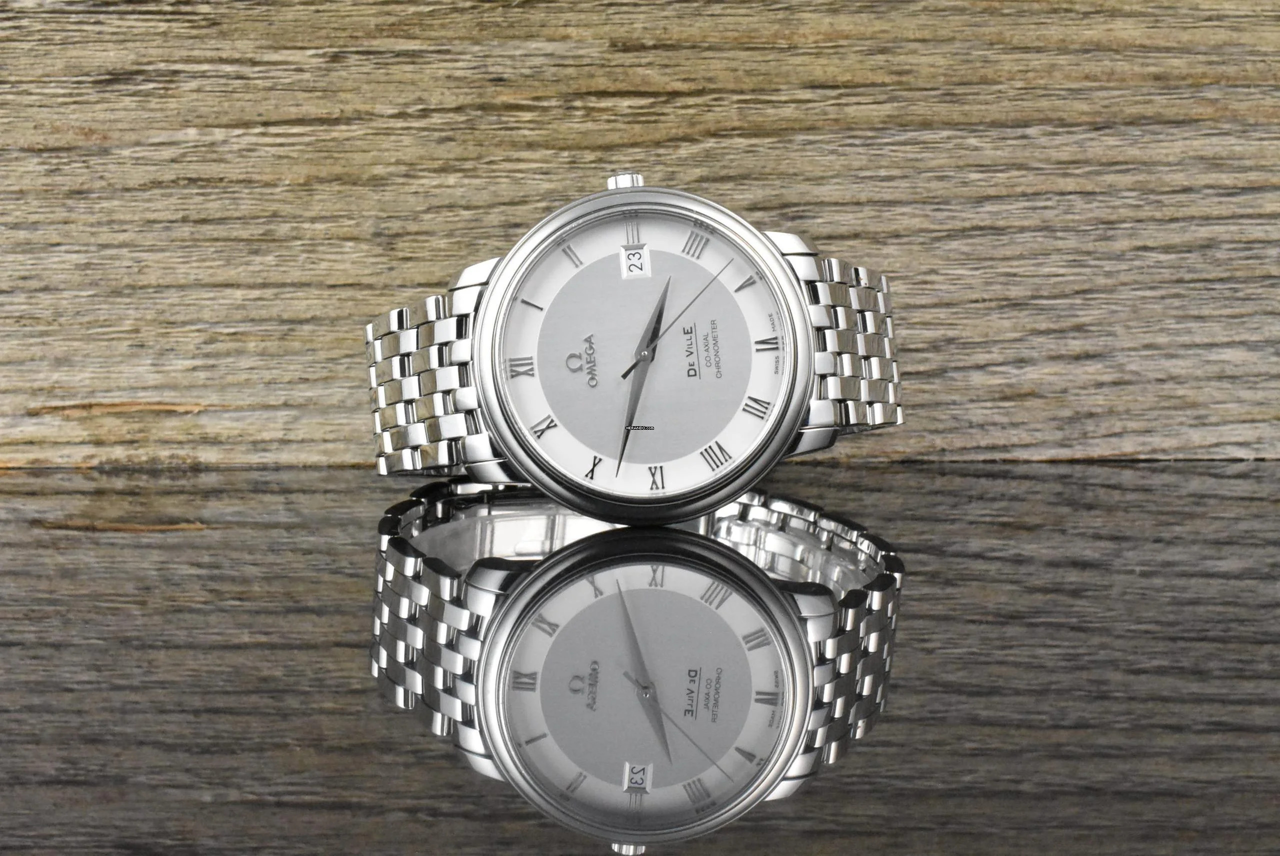  Omega De Ville Prestige Co Axial 37MM Silver Dial - Automatik - 2012 B&P 