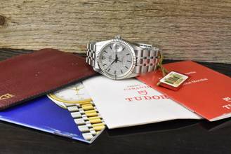 Thumbnail von Tudor Prince Date 74034 NOS / UNGETRAGEN - Silver Linen Dial - Full Set