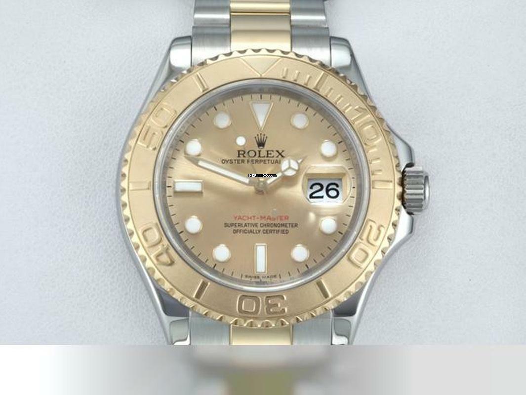  Rolex Yacht-Master 40 40mm 16623 2009 Edelstahl Gelbgold 750 Automatik Stahl Gold Stainless Steel 18kt Yellow Gold Oyster-band Chronometer 