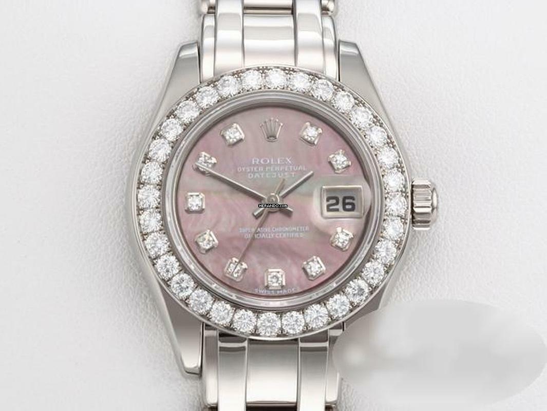 Rolex Lady-Datejust Pearlmaster 29 80299 Weissgold 750 Perlmutt Diamanten Automatik Lady 18kt White Gold Chronometer Oyster