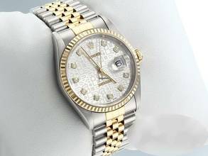 Thumbnail von Rolex Datejust 36 36mm 16233 2001 Diamanten Stahl Gelbgold 750 Automatik Gold