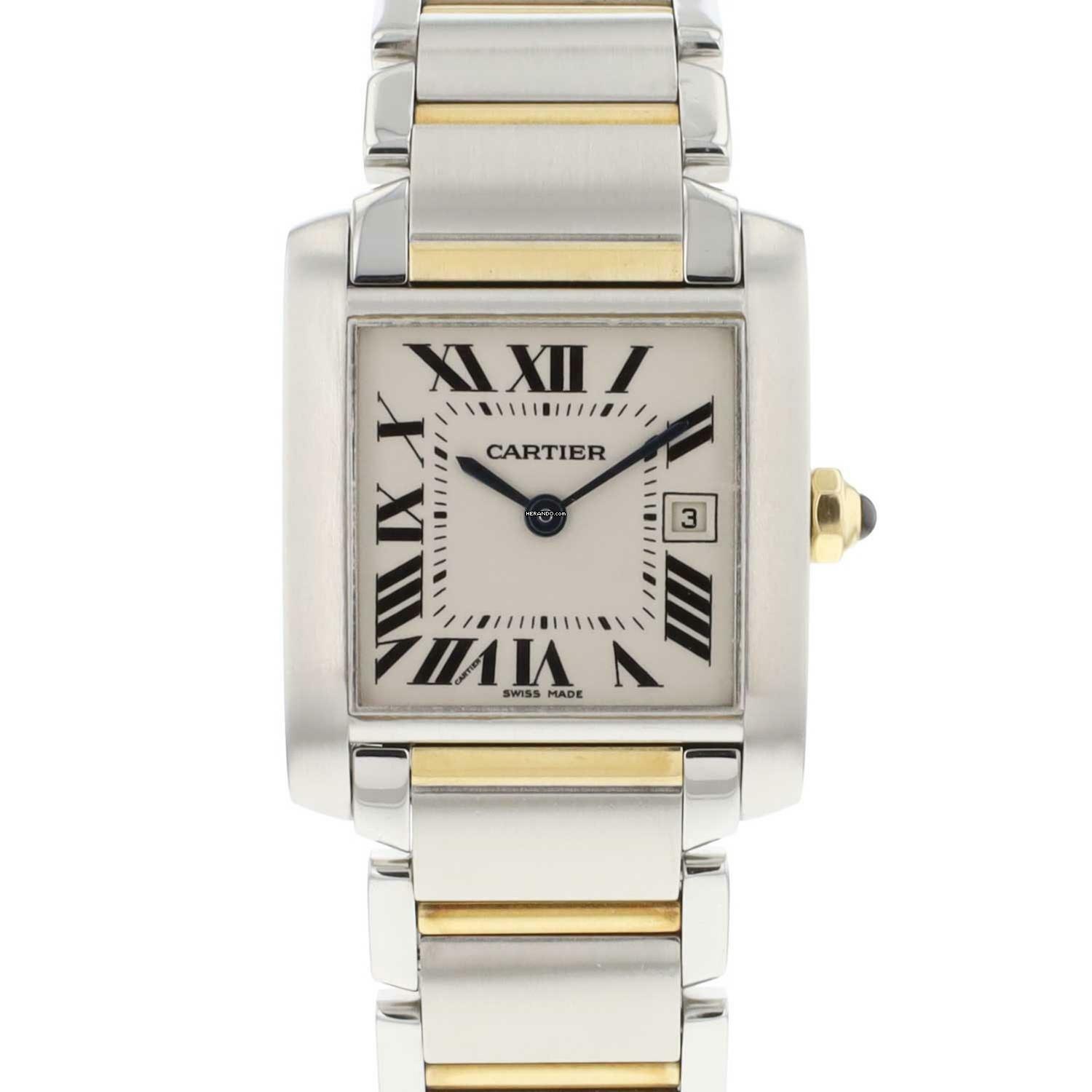 Cartier Tank Française MM Steel Gold Date
