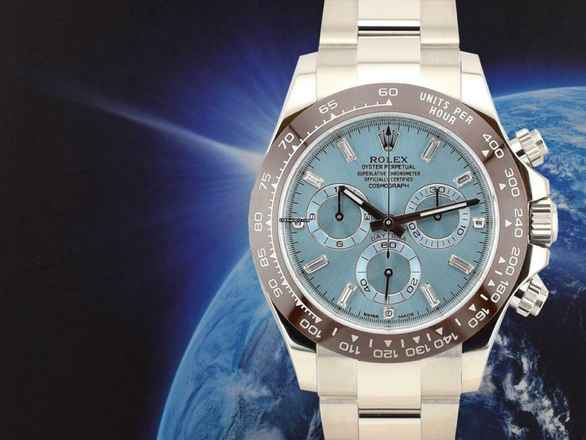  Rolex Daytona Cosmograph Daytona 116506 Platinum Ice Baguette Diamond Dial - New 2021 Discontinued 