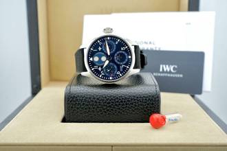 Thumbnail von IWC Große Fliegeruhr Big Pilot 46 Perpetual Calendar Blue Dial - With Box And Papers - IW503605 2022