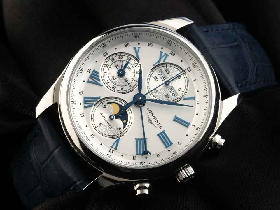  Longines Master Collection Chrono Mondphase Ref.L2.673.4.71.2 2025 Full Set Ungetragen 