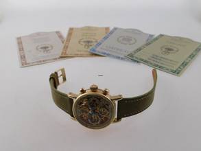 Thumbnail von Chronoswiss Opus Skeleton massiv 18 Karat Gelbgold mit allen Papieren wie Neu Selten Skeletiert original Papiere