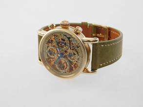 Thumbnail von Chronoswiss Opus Skeleton massiv 18 Karat Gelbgold mit allen Papieren wie Neu Selten Skeletiert original Papiere