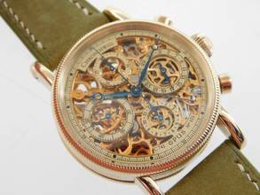 Thumbnail von Chronoswiss Opus Skeleton massiv 18 Karat Gelbgold mit allen Papieren wie Neu Selten Skeletiert original Papiere