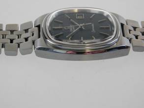 Thumbnail von Omega Seamaster Herrenuhr mit Stahlband schwarzes Zifferblatt von 1977 seltene Seamaster mit dem original Stahlband volle Länge