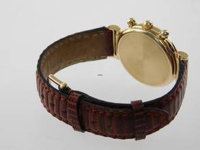 Thumbnail von IWC Da Vinci Chronograph Chrono Mondphase 3736 massiv 18 Kt Gelbgold mit massiv 18 Kt Gelbgold Schließe massiv 18 Kt Gelbgold mit original Krokoband und Schließe