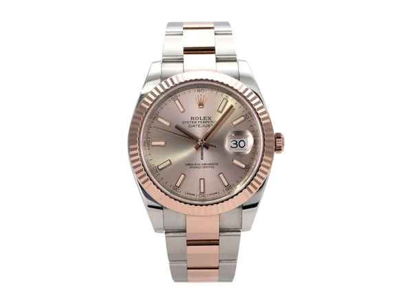  Rolex Datejust 41 Edelstahl Everose-Gold 126331 Sundust Oyster 