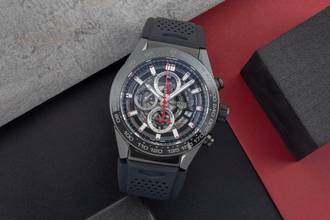 Thumbnail von TAG Heuer Carrera Calibre HEUER 01 Chronograph Keramik / Stahl Automatik Ref. CAR2A90.FT6071 B&P