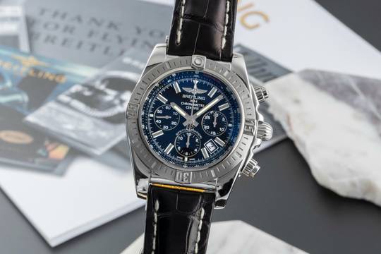  Breitling Chronomat 44 Chronograph Stahl Automatik Ref. AB011511/BF70 B&P 2017 