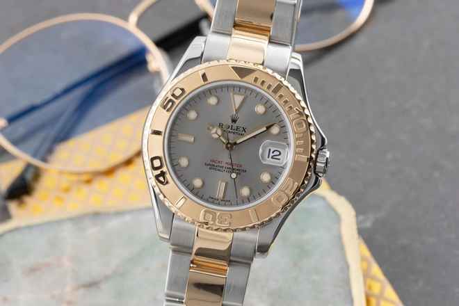  Rolex Yacht-Master Grey Dial Edelstahl / Gold medium Ref. 168623 A-Serie 