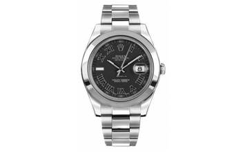 Thumbnail von Rolex Datejust II 41 Black Roman Dial - With Box And Papers - 116300 2017